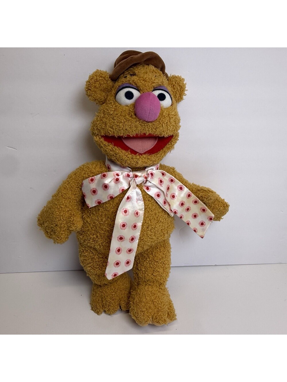 Fozzie Bear Disney Plush The Muppets Plush Disney Store Stuffed Animal Bow Hat